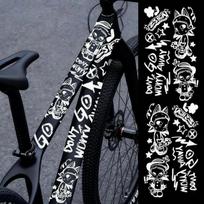 1 rinkinys MTB plento dviračių rėmų lipdukai Animaciniai DIY Atspindintys vandeniui atsparūs dviračių lipdukai Dviračio lipdukai dviračio rėmo viršutiniam vamzdžiui