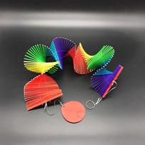 Colorful Wood Wind Chimes Rainbow Wind Spinner Mobile Chime Lawn Wind Spiral Party Home Decor Garden Ornament Decor Diy Pendant