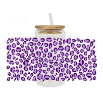 Leopard Print UV DTF Transfer Sticker Waterproof Iron on Cup Wraps High-temperature Resistant DIY Decals Transfer Cup Stickers