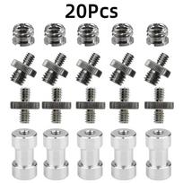 1/4  to 3/8  Camera Screw Nut Set Male To Female Screw Convert Adapter Mount Screw Kit  Flash Shoe 20pcs