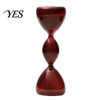 Amber Burgundy Hourglass 3-Tier Colorful Glass Timer, Borosilicate Ornament with Wine Red Gradient, Study Work Meditation Timer Smooth Even Sand Flow, B
