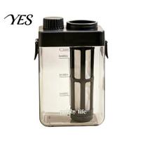 Iced Coffee Maker with Filter Cold Brew & Airtight Lid, Clear Plastic Pitcher Infuser Jar, Tea Scales, Gifts for Lovers Portable S juoda