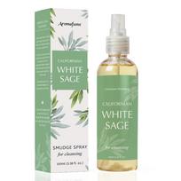 Aromafume Baltojo šalavijo valymo purškiklis | 100 ml | Šalavijo migla neigiamos energijos valymui ir apsaugai | Netoksiškas, natūralus, be dūmų 100 ml white