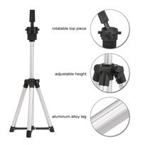 Sturdy Wig Stand Tripod Aluminum Alloy Hair Dressing Stand Tripod Holder  For Cosmetology School
