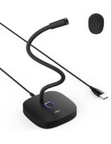 MillSO PC Microphone USB Desktop Microphone with Flexible Arm and Mute High Sound Adjustable for Online Live and Teleworking 1.4M Switch,