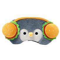 Pingvino formos pliušinis pingvino akių vokelis Animacinis pliušinis akių kaukė Kelionėms Fish black