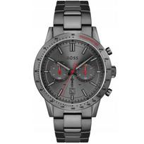 Hugo Boss 1513924 vyriškas laikrodis Pilkas dirželis Pilkas ciferblatas 44 mm + dėžutė