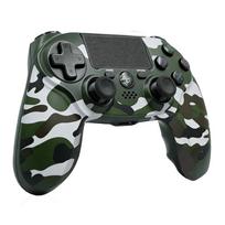 Wireless Game Controller for PS4 Bluetooth 5.0 Dual Vibration Gyroscope Camouflage green