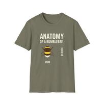 Unisex Anatomy of a Bumblebee T-Shirt | Bee Funny Science Nature Outdoors S