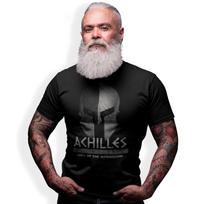Achilo Marškinėliai Trojos Graikų Mitologija Mitų ir Legendų Marškinėliai 2XL black
