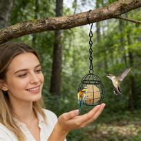 Suet Feeder Metal Squirrel Proof Wildlife Food Station With Hook Bird Suet Feeder For Outside Garden Yard Patio Backyard CN