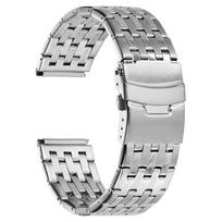 20mm 22mm Stainless Steel Watch Strap Metal Folding Buckle Watch Bracelet for Omega Business Quick Release Replacement Watchband 22mm sidabras
