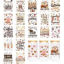 UV DTF Cup Wraps Sarcastic UV DTF Cup Sticker for Mug Glass Water Bottle Waterproof Rub on Transfer Decal for Glass DIY Crafts