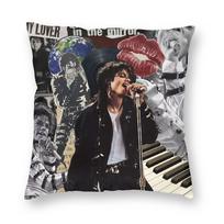Mj Michael Jackson Pillowcase Printing Polyester Cushion Cover Decorative Pillow Case Cover Seat Square 40X40Cm Peach skin 18*18(CM)-1Pcs