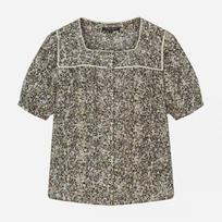 Thursday Island Lace Point Square Neck Blouse T264mbl250w black (BK)/S