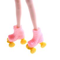 2Pair Roller Skate Fancy Doll Batai Žaislai mergaitėms Kalėdų Dekoratyvinis one size