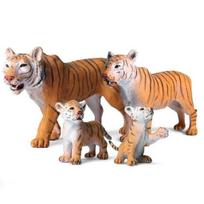 1/4 vnt Vaikams modeliuojamas mados kietas tigrų vakarėlis namų modelis veiksmo figūrėlė puošmena žaislas darbalaukio ornamentas 4Pcs Tiger Set