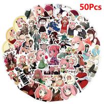 50 vnt. Šnipas X Šeima Anime animacinių filmų lipdukai Gitara pasidaryk pats lipdukai lipdukai vaikams žaislai