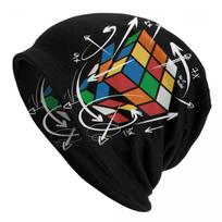 Rubiks Rubiko kubas Matematikos formulė Kepurės su snapeliu Madinga megzta kepurė Moterims Unisex Šilta žiemos Geek Magiška dovana Kepurės su ausimis Kepurės Beanies Hat