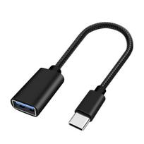 C tipo USB C į USB adapteris OTG kabelis USB C kištukinis USB 2.0 lizdas kabelio adapteris biurui juoda