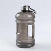 2.2L Large Capacity Multifunctional Dumbbell Shape Water Bottle Portable Sport Gym Fitness Push Cap Water Kettle Outdoor Bottle 2.2L gray