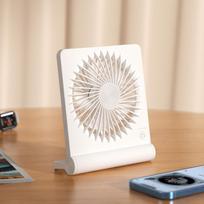New spot rechargeable USB small fan silent portable office portable mini desktop small fan black juoda