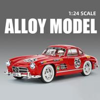 1/24 Benzs 300SL Track Version Lydinio Sportinio Automobilio Modelis Diecast Metalinis Žaislas Lenktyniniai Automobiliai Automobilio Modelis Garsas ir Šviesa Vaikų Dovana raudona