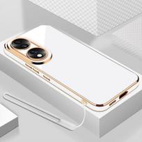 For Honor 90 dėklas Honor 90 telefono dėklas Tiesus kraštas galvanizuotas Dangos Atsparus smūgiams Silikoninis galinis dangtelis Minkštas dangtelis For Honor 90&Case & Strap