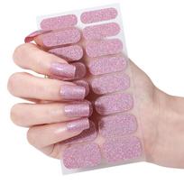 Nails Polish Stickers Solid Color Gels Nail Strips Nails Polish Wraps Gels Nail Stickers Manicures Stickers 13