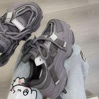 Nauji storapadžiai, paaukštinantys, universalūs laisvalaikio sportiniai batai mergaitėms, „Tėčio“ batai 35 violetinė