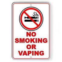 Vape Veto Prohibition Sign - No Smoking/Vaping in This Area, Strict Enforcement, Violators Cited, Lightweight Aluminum 20x30cm（7.8x11.8inch）