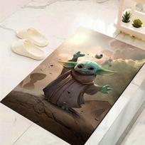 1 vnt. Disney Žvaigždžių karai Yoda rašto kilimas Plotinis kilimas Neslystantis kilimas Skalbiamas rankomis Grindų kilimėlis Tinka svetainei, miegamajam, namų dekoravimui 60cm by 90cm