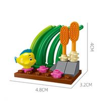 Ocean Series Building Blocks Clown Fish Lobster Turtle Seaweed Underwater World Model Bricks Children DIY Toys Holiday Gifts blue