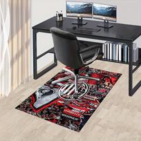 1 vnt. Futbolas, AC Milan, Gerbėjų Biuro Kilimas Minkštas Poliesterio Įėjimo Kilimas Plaunamas Neslystantis Mašinoje Skalbiamas 60cm by 90cm gray