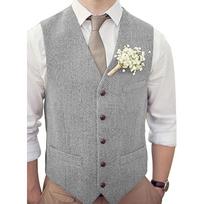 Men Vest Silver Herringbone V Neck Single Button Waistcoat For Wedding Banquet Birthday Business Casual Work Men Suit XS sidabras
