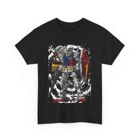 Gundam Wing T-Shirt, Japanese Anime Manga Tee, Graphic Art Shirt Black S-5XL Unisex T-Shirt XL