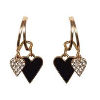 Love Heart Dangle Earrings Women Rhinestone Heart Drop Earrings Sparkling Earrings Valentine's Day Anniversary Gift for Her juoda