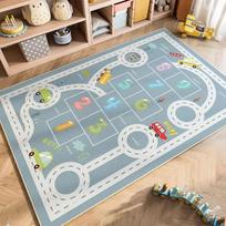 Animacinis automobilio eismas Vaikų kilimas Žaidimų kambarys Kūdikio ropojimo kilimėlis Namų dekoracija Svetainės ir miegamojo grindų kilimėlis 40x60cm gray