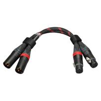 TOPPING XLR to XLR 6N OCC Shielded Audio Grade XLR Short Outer Black Pair TCX1-25 Cable, Approx. 25cm, High-Purity Conductor, 2-Core Structure, Cable, juoda