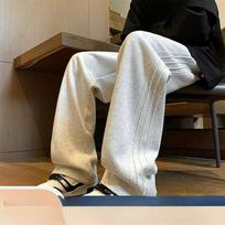 Loose Sports Pants Men's Spring Retro Gray Wide-leg Pants Youth Drape Casual Pants Trend M balta