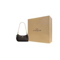 COACH Teri20 Dirbtinės odos Nešiojama per petį rankinė, Petinė rankinė Maža moteriška Juoda Gift Box Set (Basic Set + Yellow Gift Box) juoda