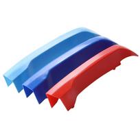 Grotelių dangtelio spaustukas Apdailos sportinio M stiliaus Spalva 7 juostelės BMW X1 F48 LCI 2020+ priekinėms inkstų grotelėms Dekoratyvinės dalys blue