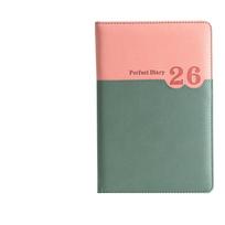 English A5 Agenda Planning Notebook 365 Days Office Work Planner  Business rožinė žalia spalva