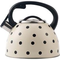 2.5L Black Polka Dot Stainless Steel Whistling Kettle Tea Coffee Boiling Water Kitchen Stovetop Pot 2.5L Black Polka Dot