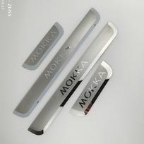 For Opel Mokka Vauxhall Mokka X 2012-2020 Door Sill Scuff Plate Guard Stainless Steel Kick Pedal Sticker Car Styling Accessories sidabras
