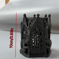 Dark Gothic Pen Holder - Black Ornamental Desk Accessory for Home Office Decor, Edgy Storage Solution & Cool Gift Idea juoda