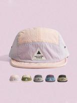 5-Panel Colorblock Quick-Dry Baseball Cap Unisex Lightweight Outdoor Sun Hat 1pcPurple įvairiaspalvis