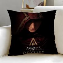 Classic Game Assassins Creed Cushion Cover Soft & Easy-Wash Pillow Case – Versatile For Couch, Bed, Travel And Office Peach skin 18*18(CM)-1Pcs gray