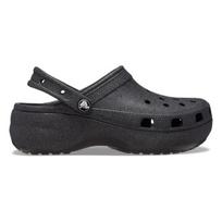 Saboti Crocs Women's Classic Platform Glitter Clog 34-35 EU - W5 US Black