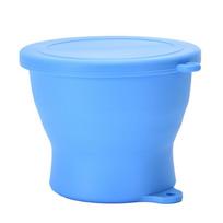Reusable 180ml Silicone Foldable Cup Silicone Mini Travel Collapsible Cup Lightweight Portable Telescopic Cup Outdoor Travel mėlyna
